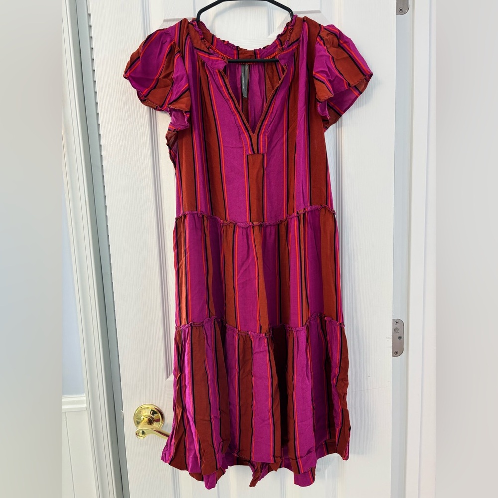 Striped Pink and Orange Dress